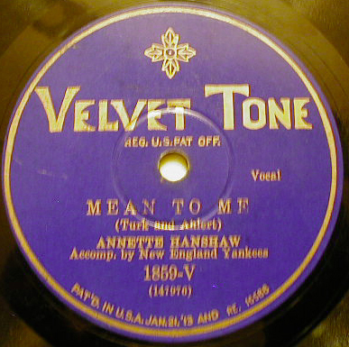 Mean To Me-Velvet Tone 1859-V